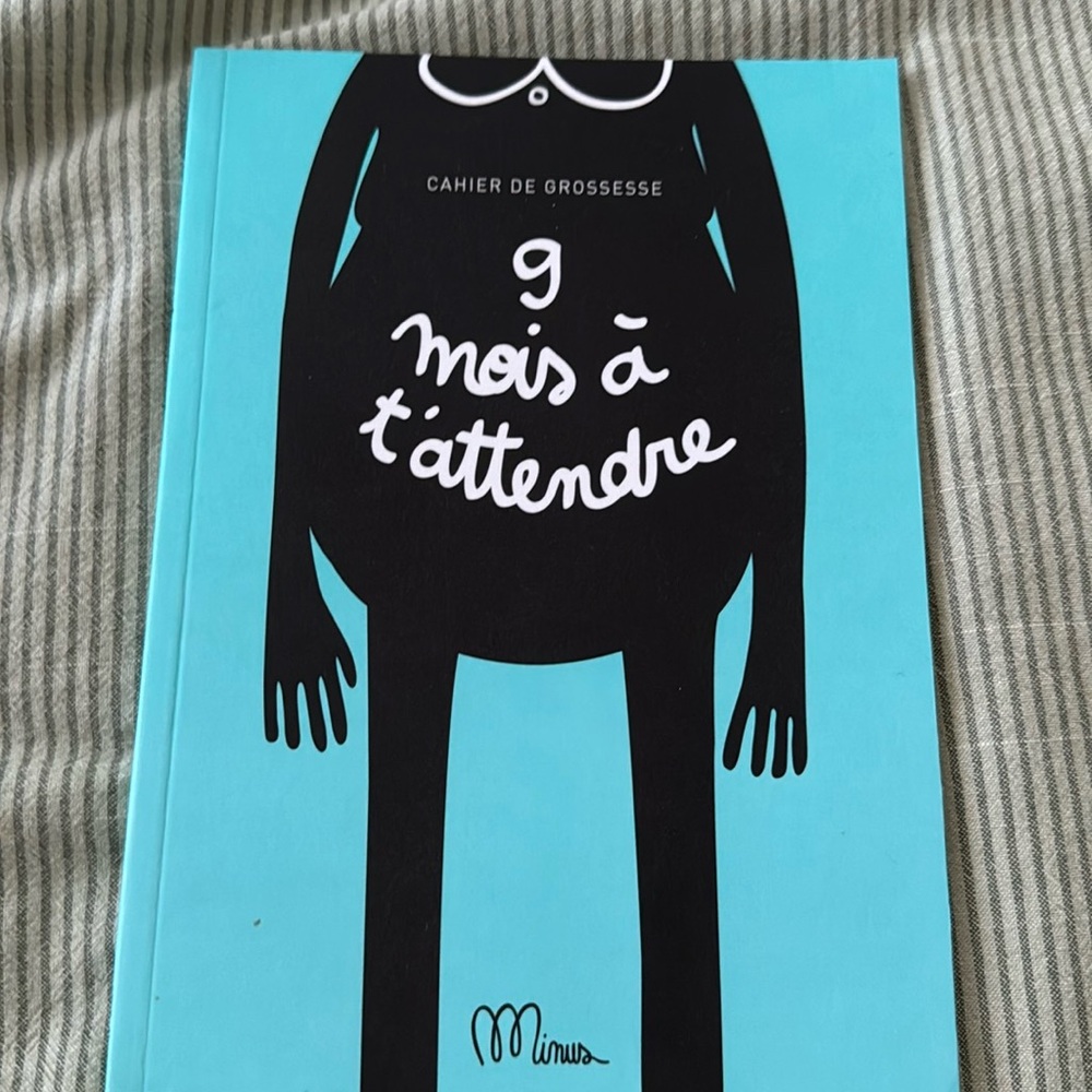 French book « 9mois a t’attendre » cahier de grossesse.